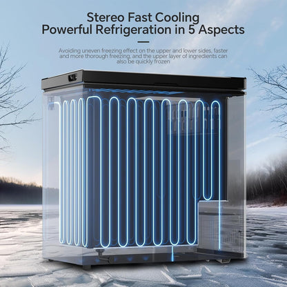 3.5 Cubic Feet Chest Freezer with 2 Removable Baskets