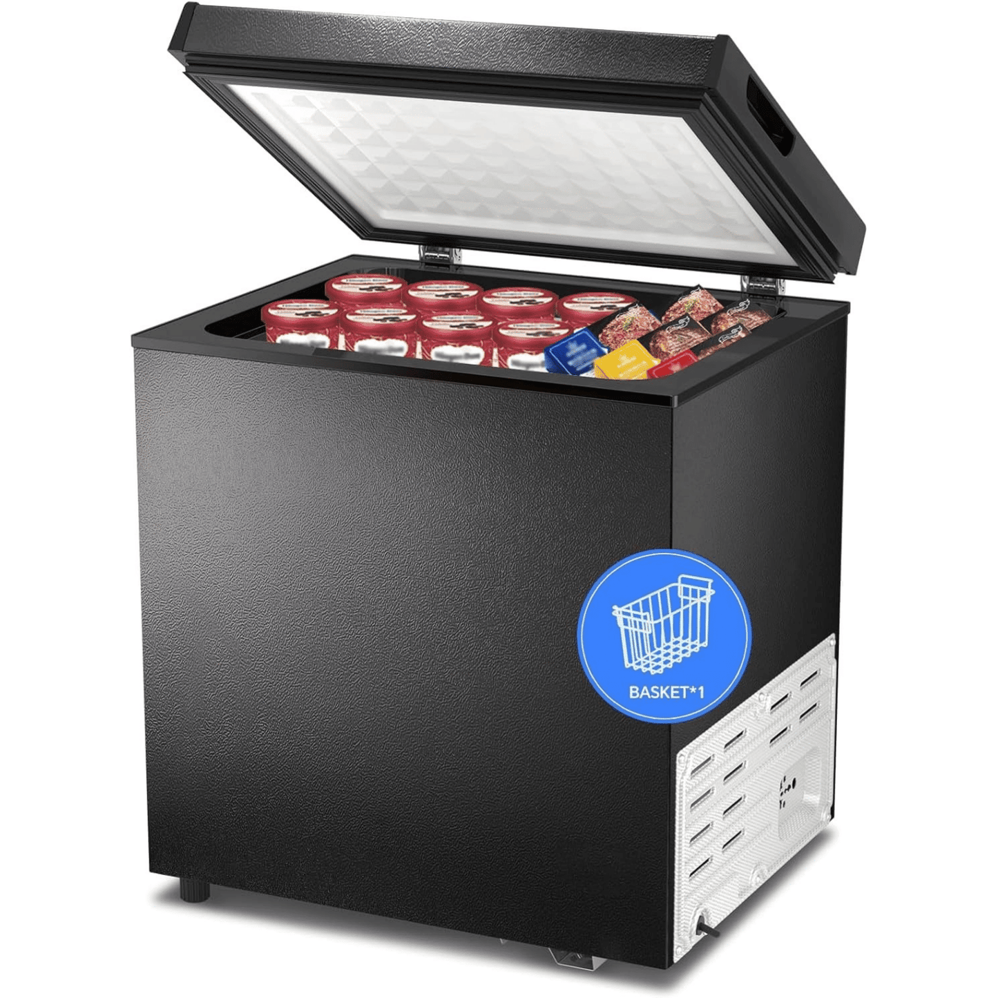 3.5 Cubic Feet Chest Freezer with 2 Removable Baskets