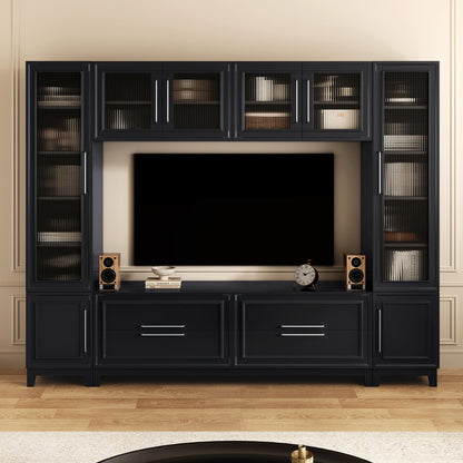 Entertainment Center With Glass Doors