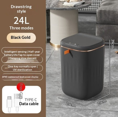 Smart Trash Can With Lid For Bedroom And Living Room Kitchen