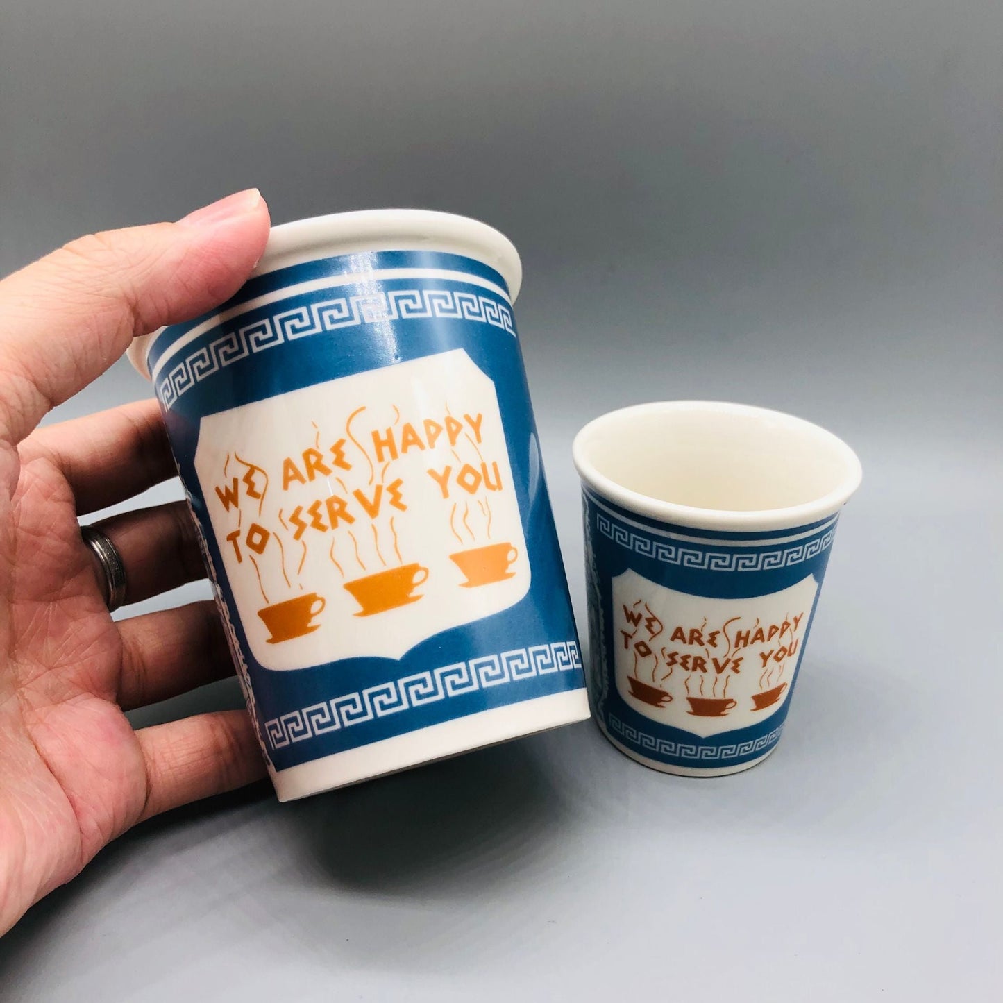 Paper Cup Style Ceramic Coffee Mug