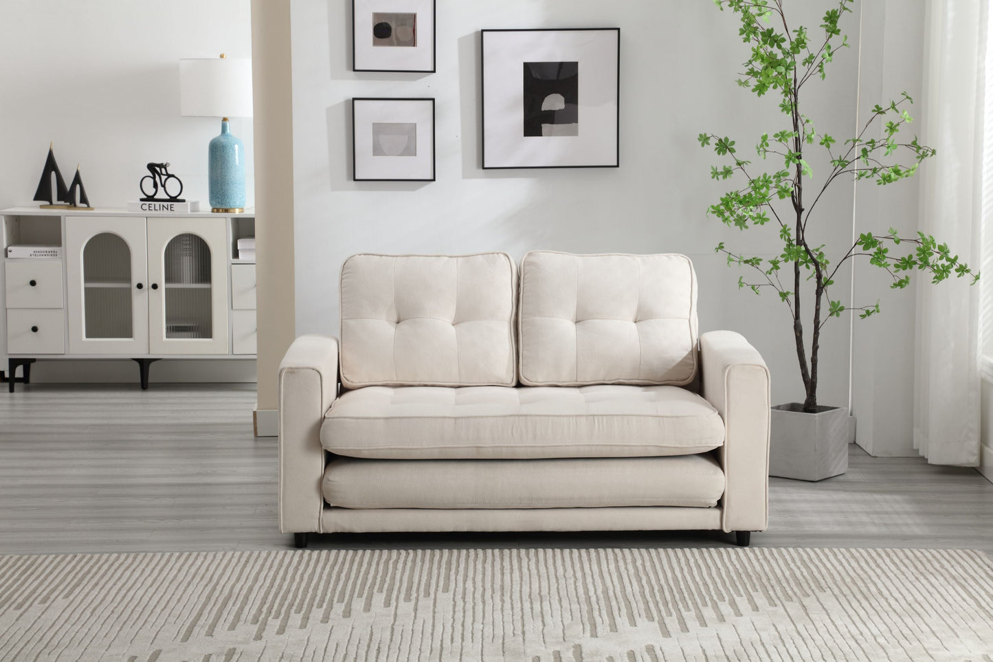 3 Fold Sofa Convertible Futon Couch sleeper