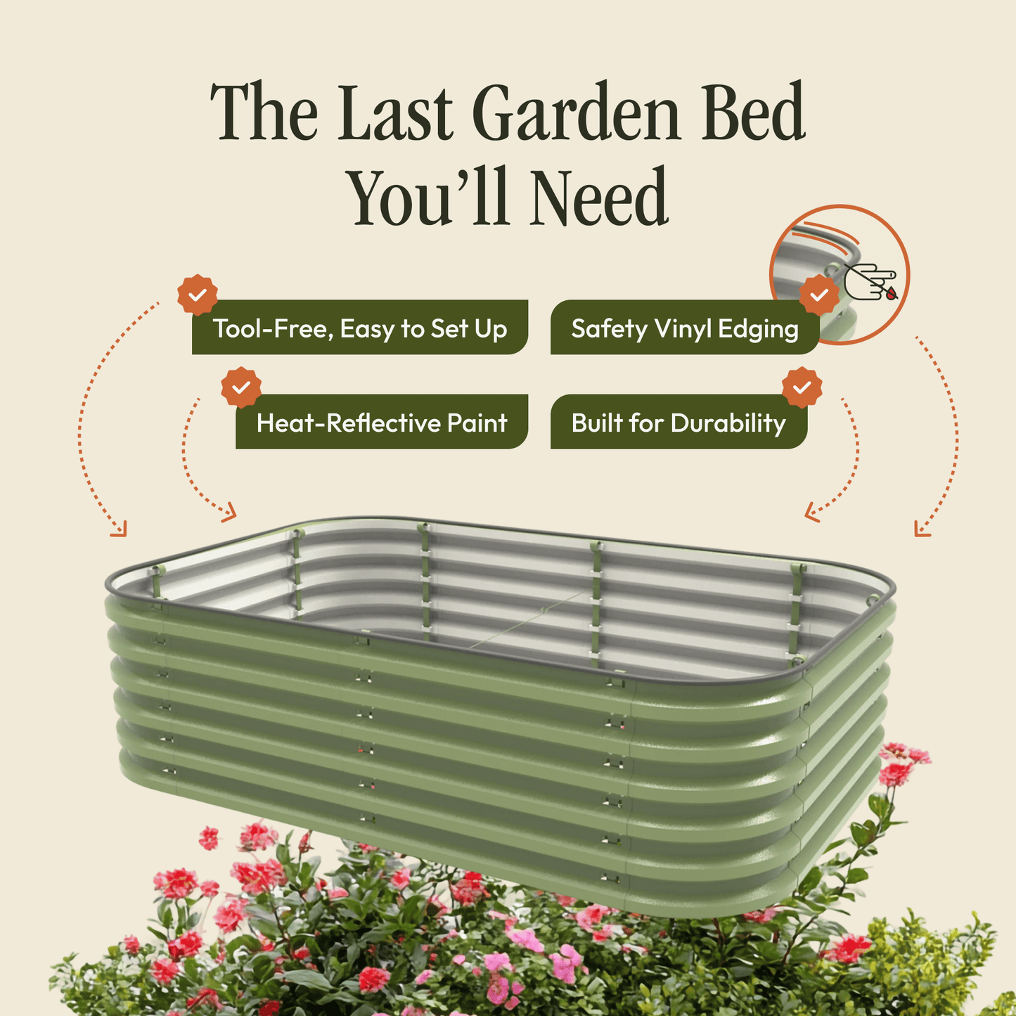 Gro-Rite Premium Metal Raised Garden Bed Kit
