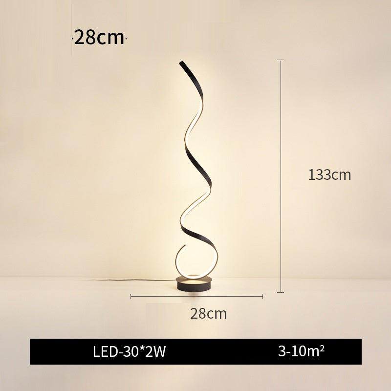 Simple Spiral Line Wave Floor Lamp
