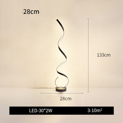 Simple Spiral Line Wave Floor Lamp