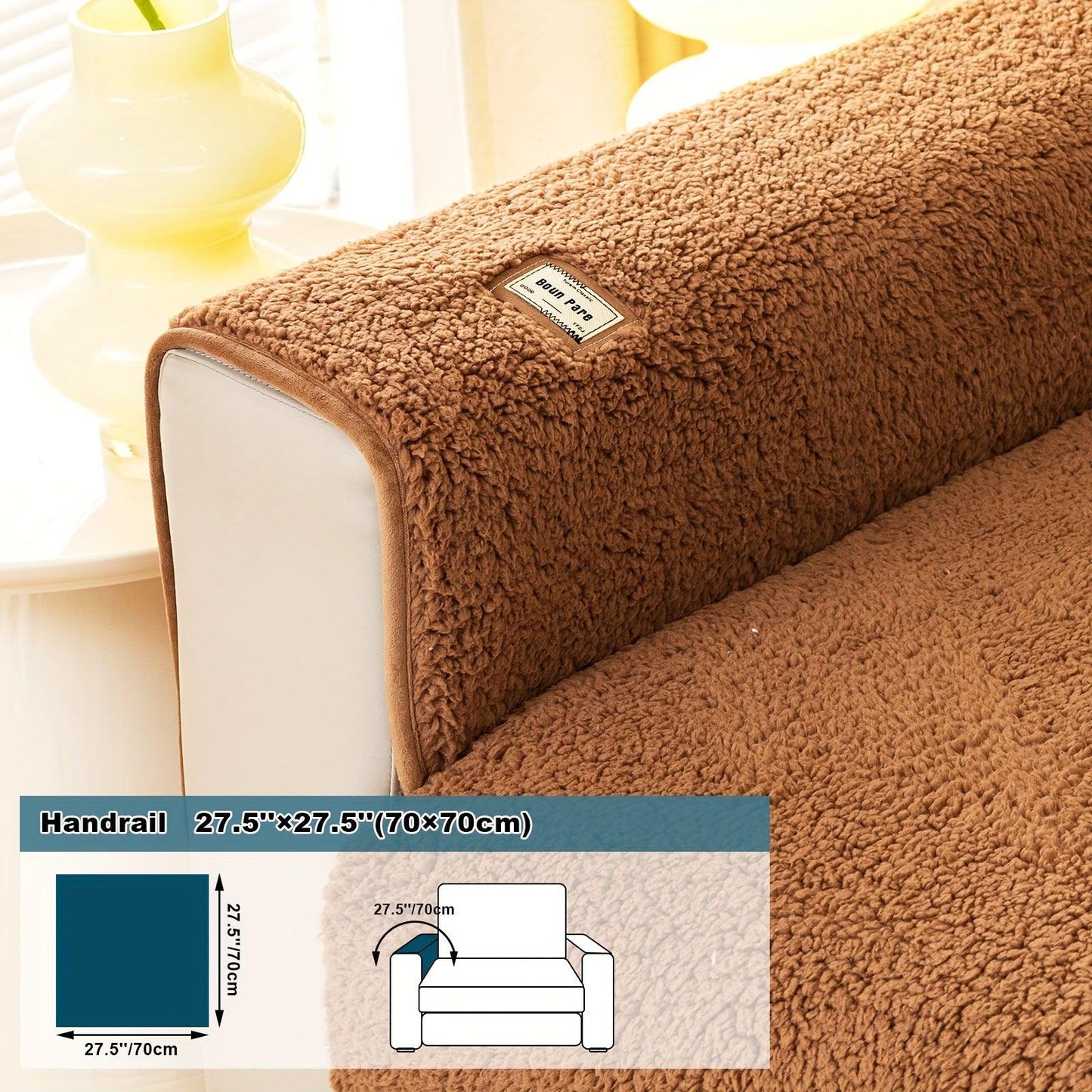 High-Quality Plush Sherpa Sofa Cover