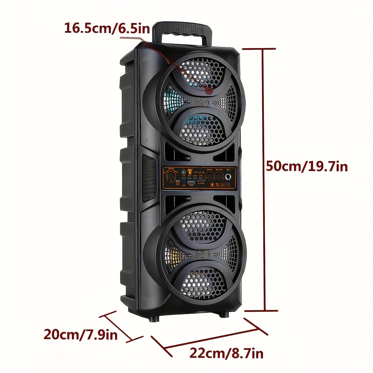 Portable Bluetooth Speaker with Subwoofer Bass