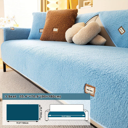 High-Quality Plush Sherpa Sofa Cover