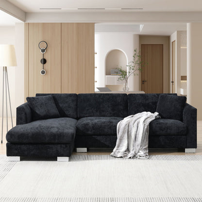 Modern Cloud Sectional Sofa L Shaped Luxury Couch Set