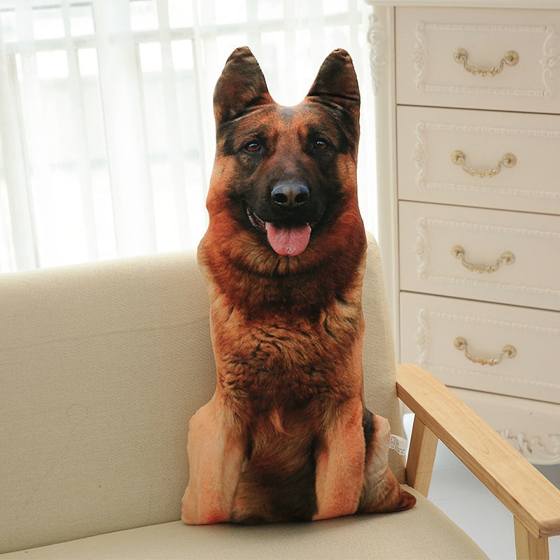 Funny 3D Dog Print Throw Pillow
