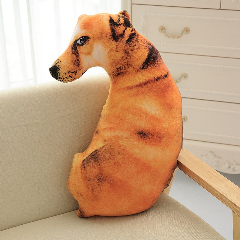 Funny 3D Dog Print Throw Pillow