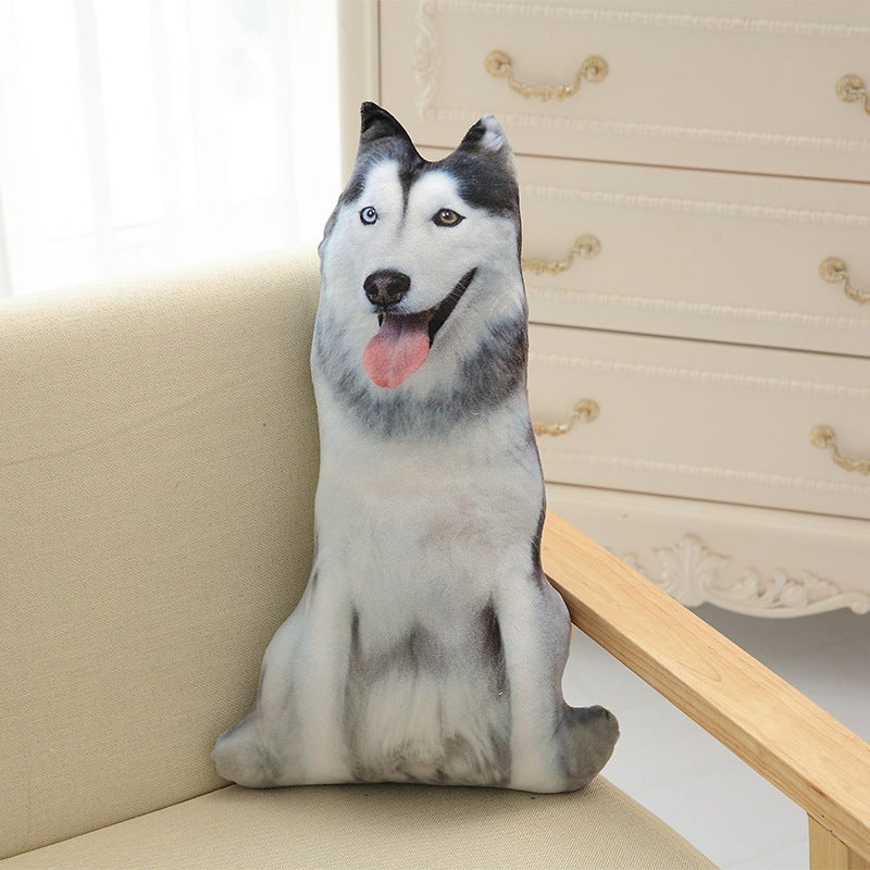 Funny 3D Dog Print Throw Pillow