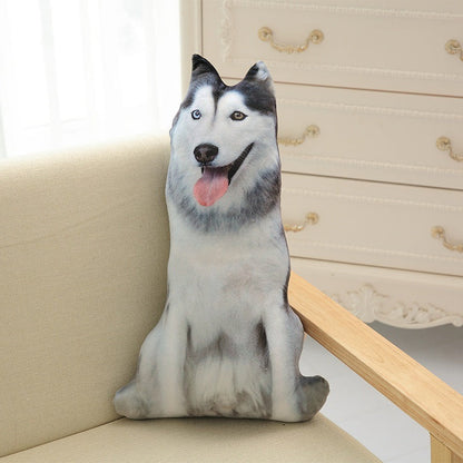 Funny 3D Dog Print Throw Pillow