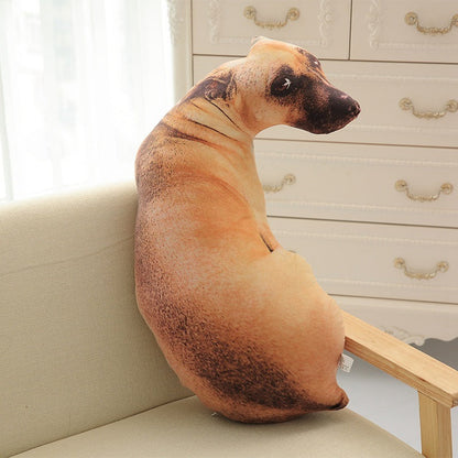 Funny 3D Dog Print Throw Pillow
