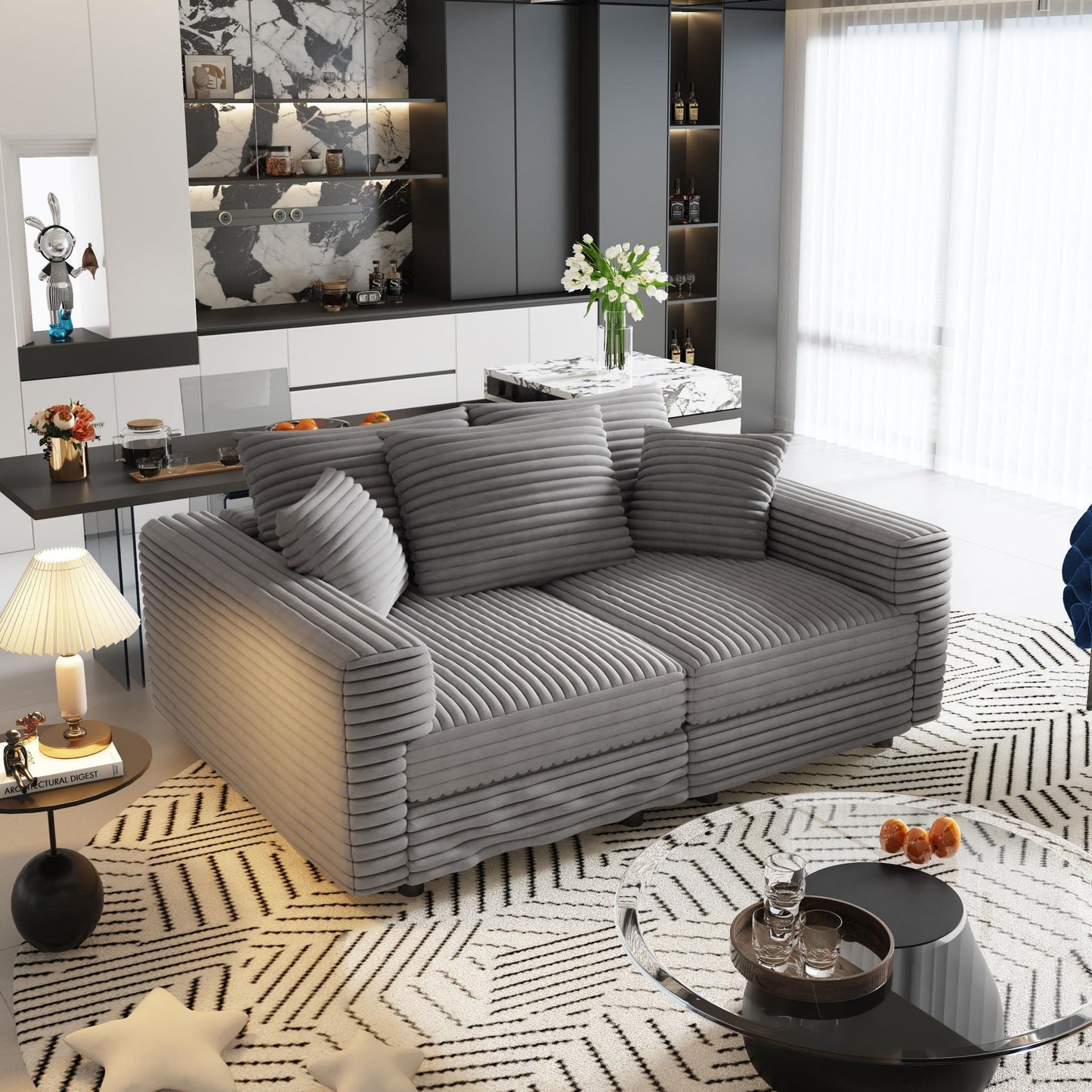 Modern Comfy Upholstered Sofa Cloud Couch