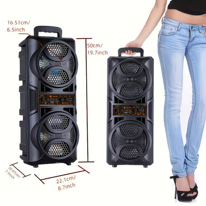 Portable Bluetooth Speaker with Subwoofer Bass