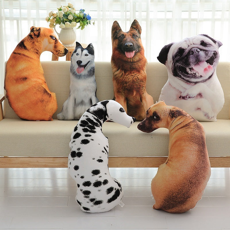 Funny 3D Dog Print Throw Pillow