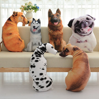 Funny 3D Dog Print Throw Pillow
