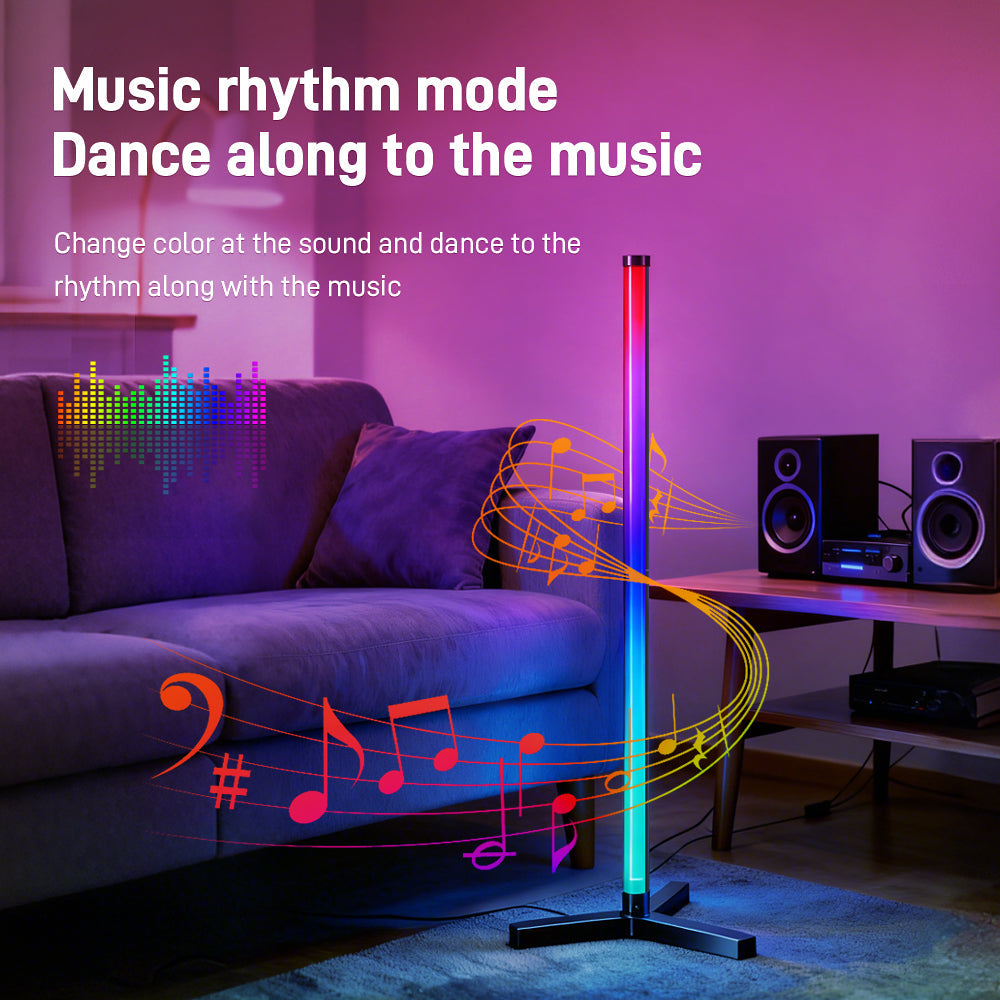 RGB LED Corner Floor Lamp, flip 180