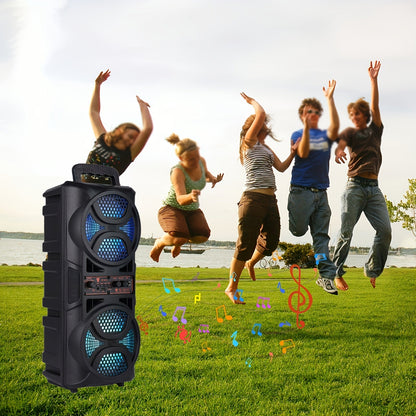 Portable Bluetooth Speaker with Subwoofer Bass
