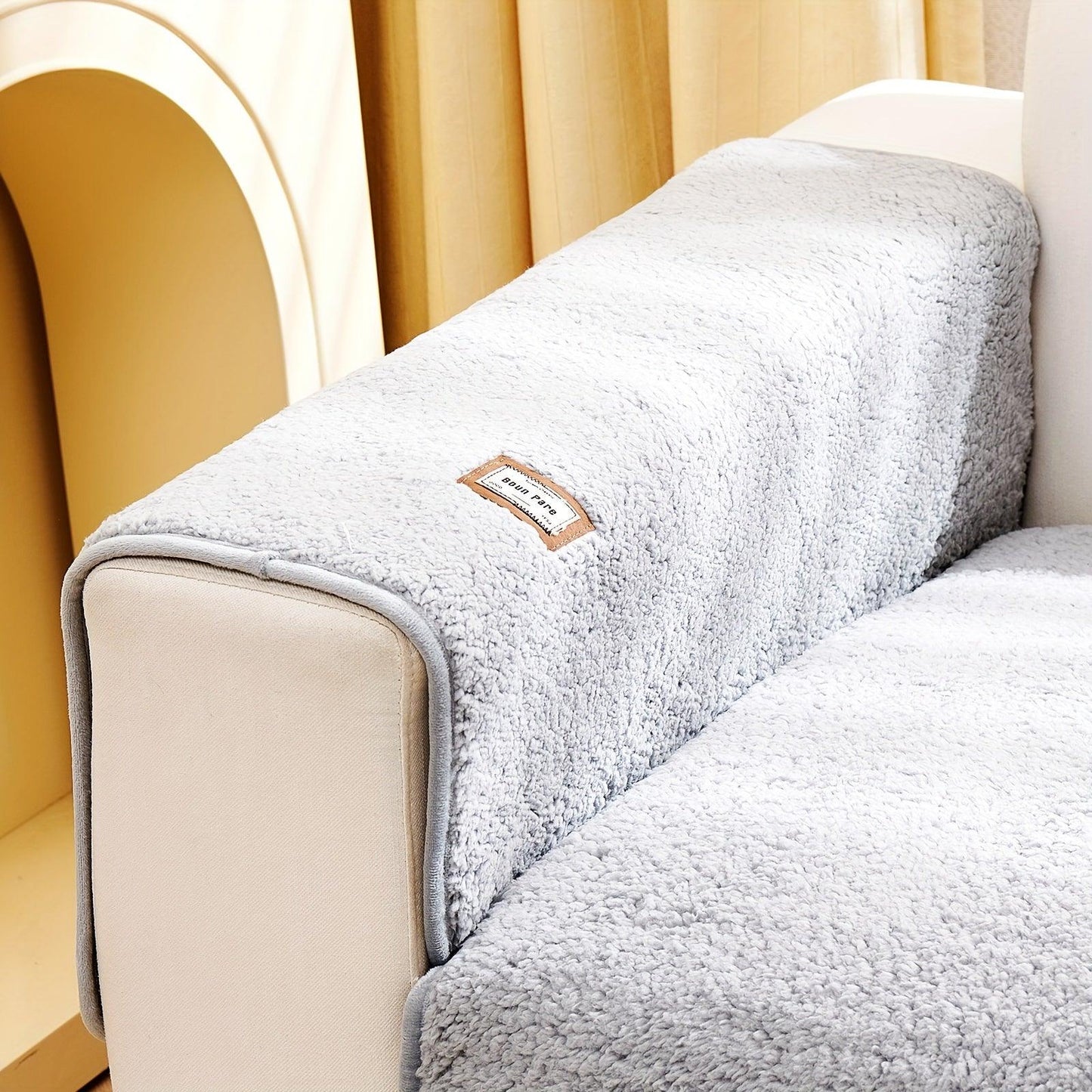 High-Quality Plush Sherpa Sofa Cover