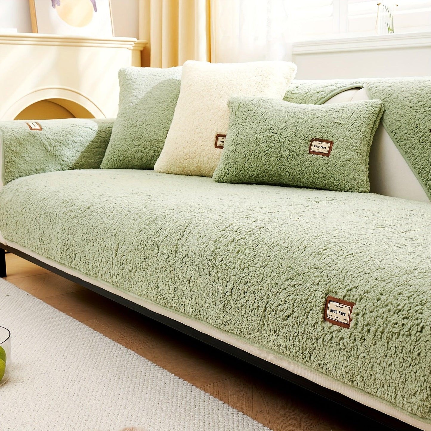 High-Quality Plush Sherpa Sofa Cover