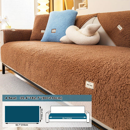 High-Quality Plush Sherpa Sofa Cover