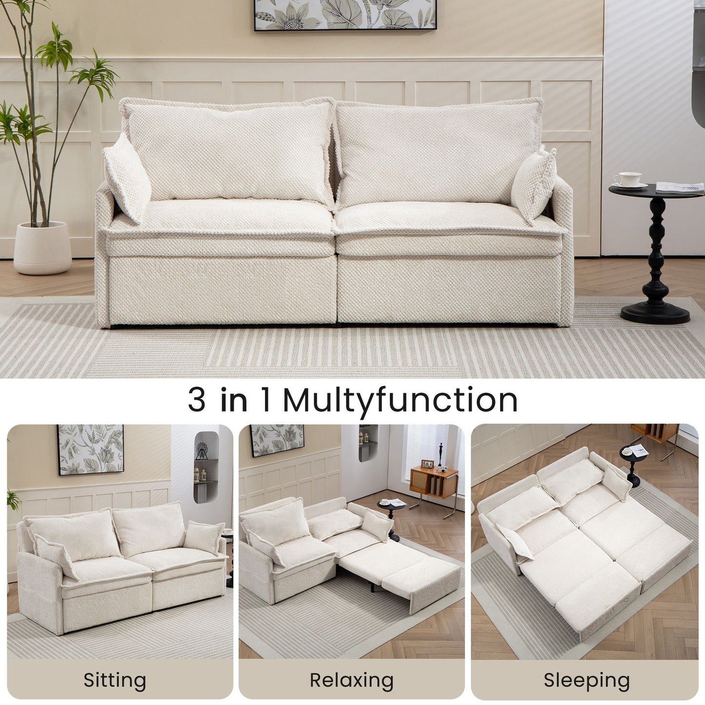 Pull Out Sofa Bed, Convertible Sleeper Sofa