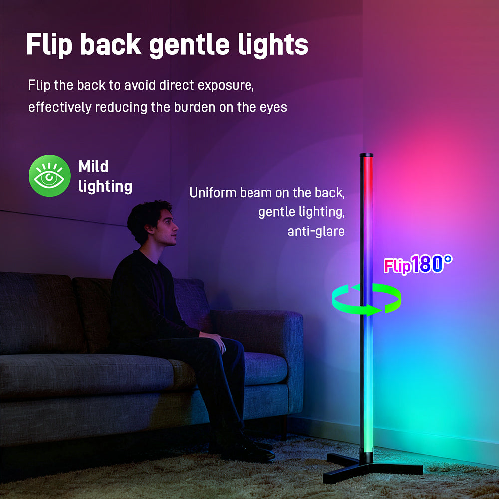 RGB LED Corner Floor Lamp