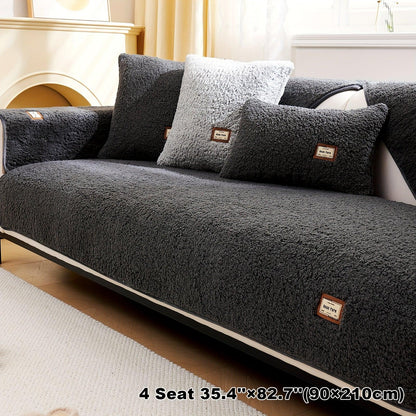 High-Quality Plush Sherpa Sofa Cover