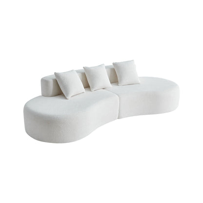 Curved Boneless Couch, Half Moon Sofa, 5 Seat
