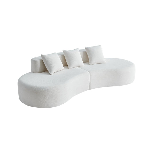 Curved Boneless Couch, Half Moon Sofa, 5 Seat