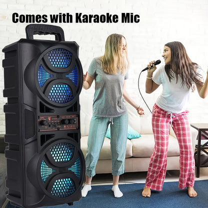 Portable Bluetooth Speaker with Subwoofer Bass
