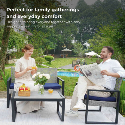 4 Piece Patio Furniture Set