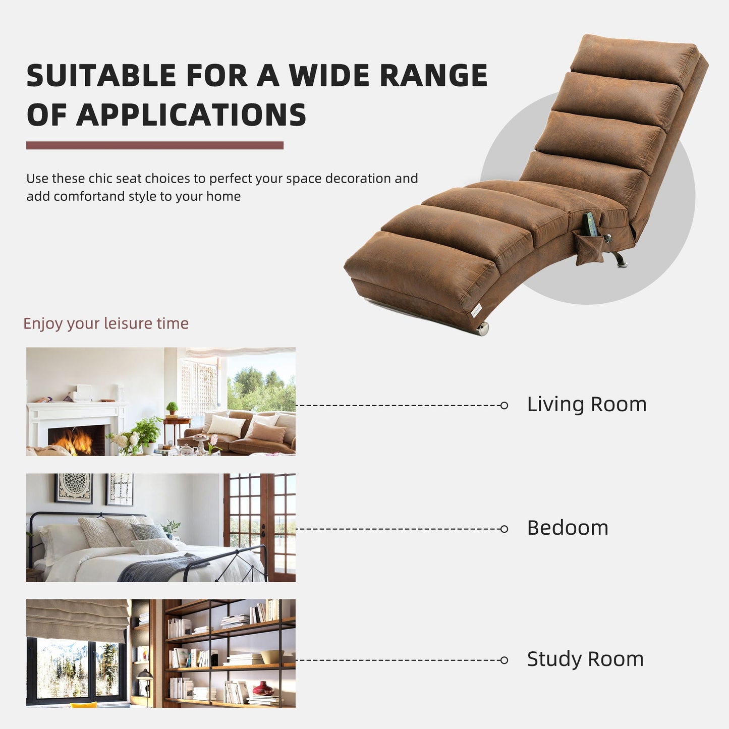 Massage Chaise Lounge Indoor With Remote Control