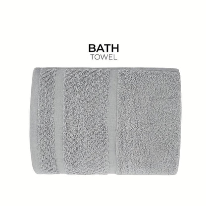 Gray Cotton Bath Towel Set