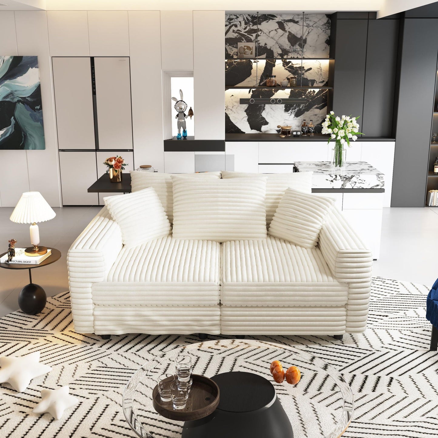Modern Comfy Upholstered Sofa Cloud Couch