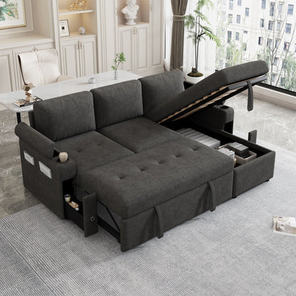 Convertible L Shaped Sofa Couch With Storage