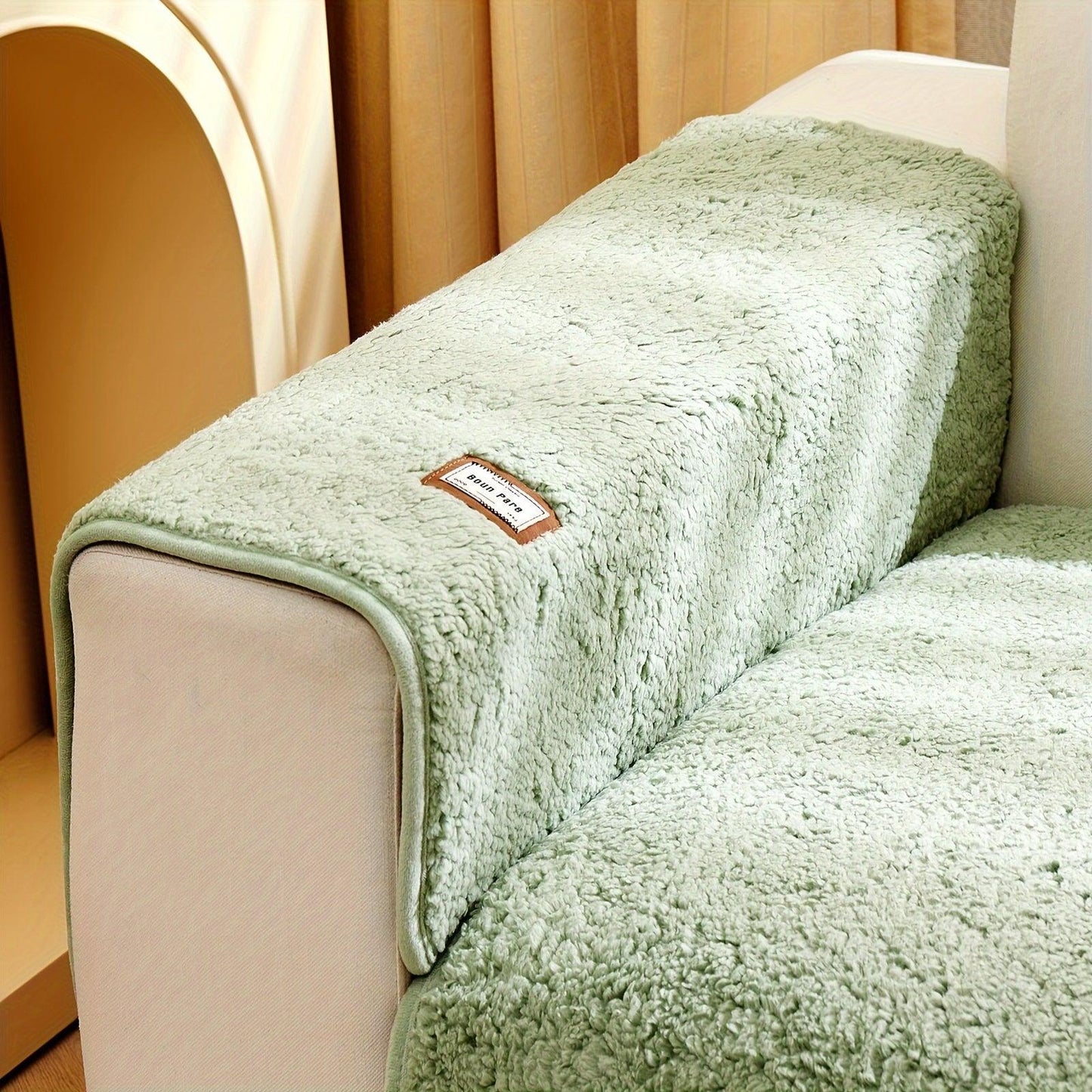 High-Quality Plush Sherpa Sofa Cover