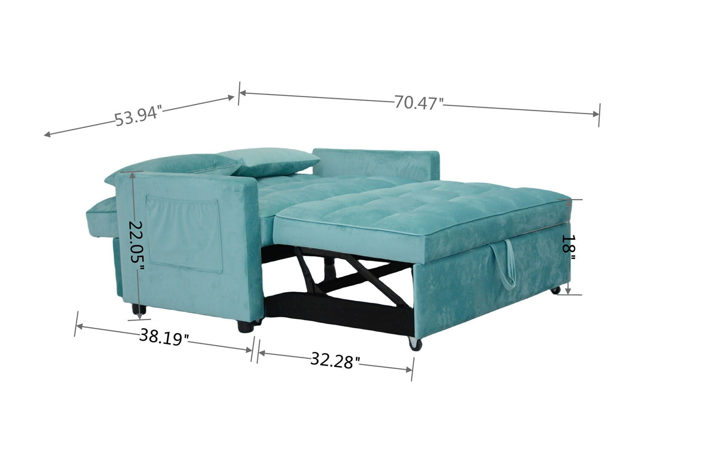 3 In 1 Convertible Sleeper Sofa Bed