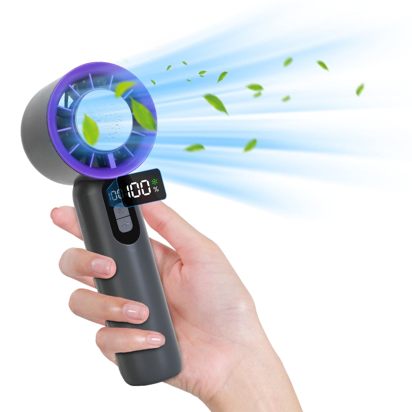 100 Speed Handheld Fan With Ice Cooler