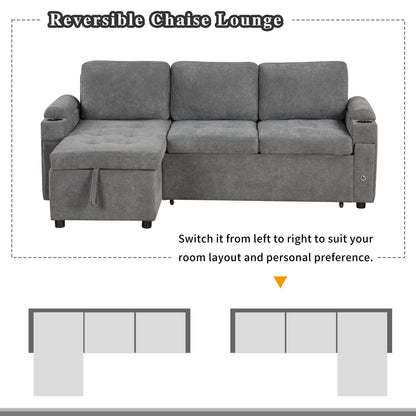Convertible L Shaped Sofa Couch With Storage