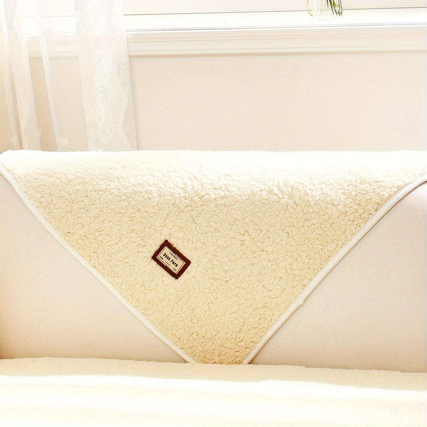 High-Quality Plush Sherpa Sofa Cover