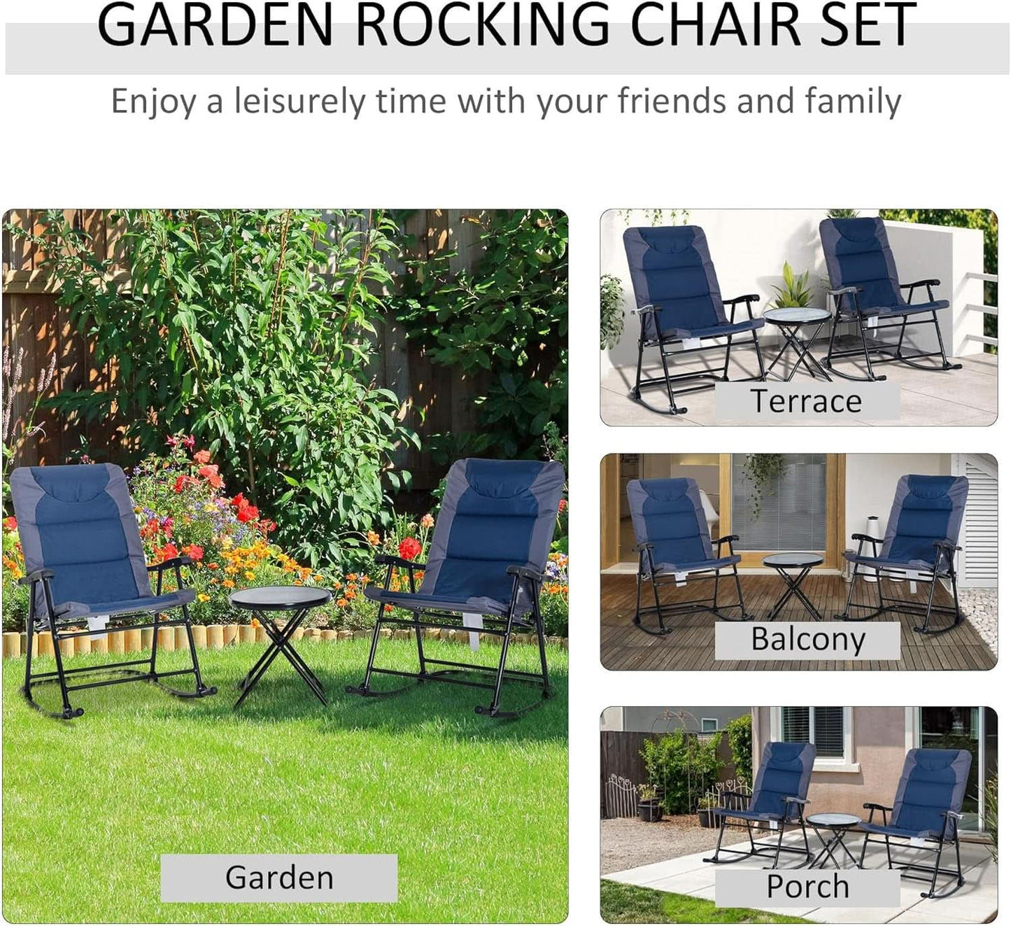 Three Piece Outdoor Patio Furniture Set