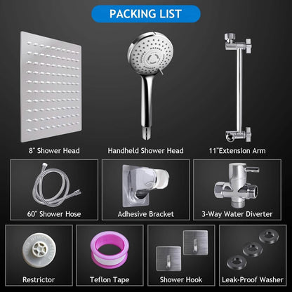 High Pressure Rainfall & Handheld Shower Head