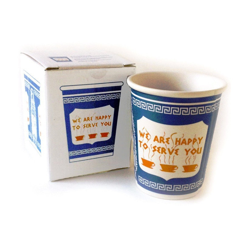 Paper Cup Style Ceramic Coffee Mug