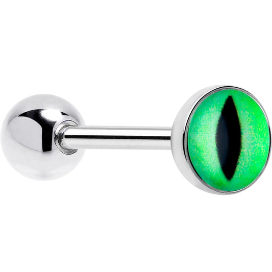 Kitty Green Eye Tongue Ring