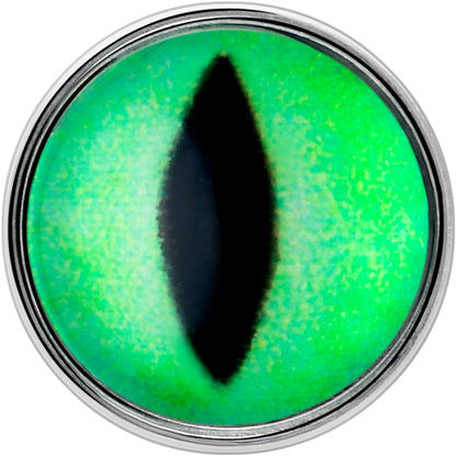 Kitty Green Eye Tongue Ring