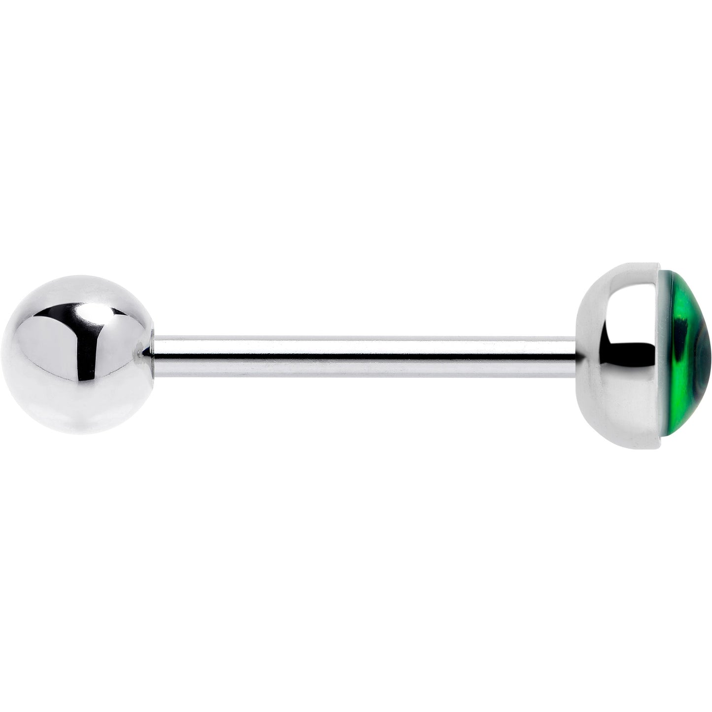 Kitty Green Eye Tongue Ring