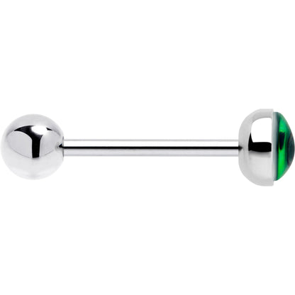Kitty Green Eye Tongue Ring